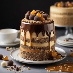 Bolo Brigadeiro com Recheio de Caramelo Salgado