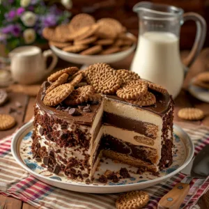 Bolo Brigadeiro de Leite Ninho com Cookies