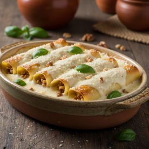 Canelone de Ricota e Nozes com Bechamel: Sabor e Venda Garantida