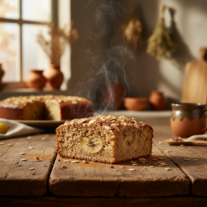 Bolo de Banana Integral com Aveia e Canela: Sabor e Nutrição