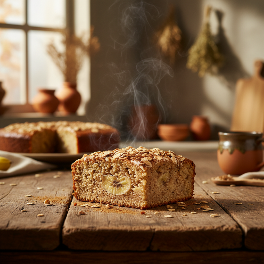 Bolo de Banana Integral com Aveia e Canela: Sabor e Nutrição