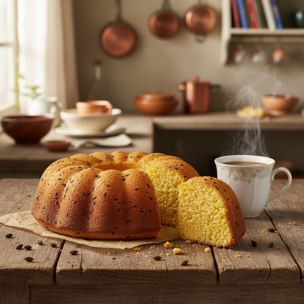 Bolo de Fubá Tradicional com Erva-Doce: Sabor de Roça na Sua Mesa