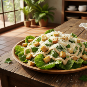 Salada Caesar da Vovó: Molho Caseiro Sem Anchova, Simples e Saborosa