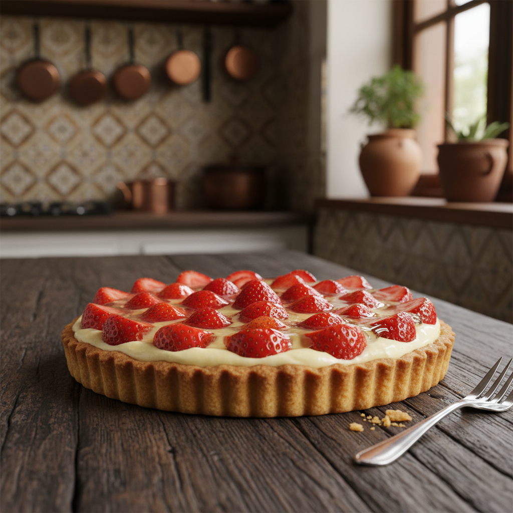 Torta de Morango com Creme Pâtissière e Gelatina: Sabor e Brilho