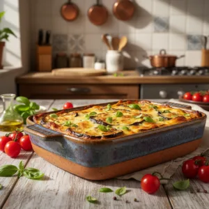 Lasanha de Berinjela Gratinada Sem Carne: Leveza e Sabor em Camadas