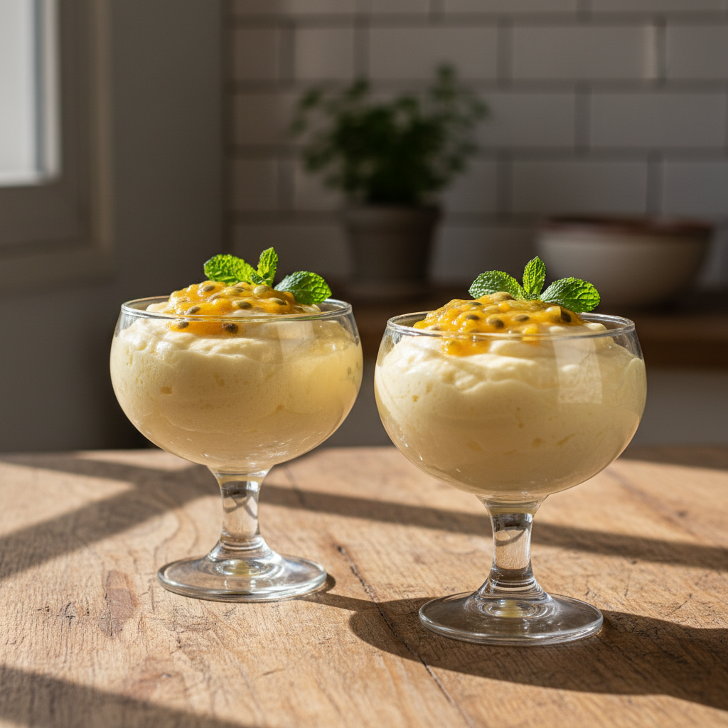 Mousse de Maracujá Aerada Fácil: Sabor Tropical no Liquidificador
