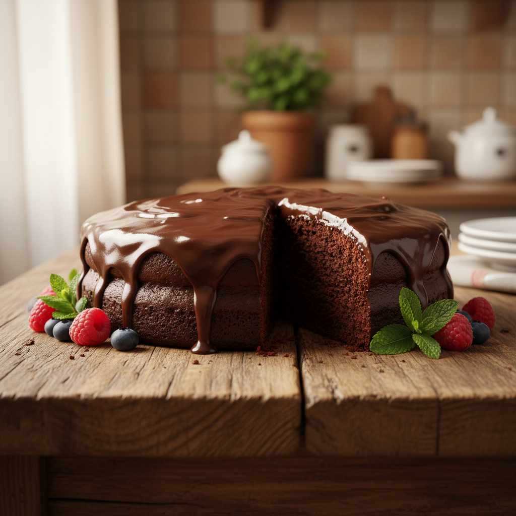 Receita de Bolo de Chocolate Fácil: Perfeito com Cobertura Simples