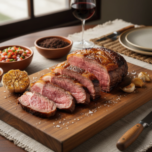Picanha Assada no Forno: Sabor de Churrasco com Sal Grosso e Alho