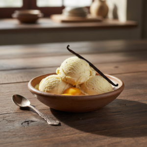 Receita de Sorvete de Creme Caseiro Tradicional: Gema & Baunilha