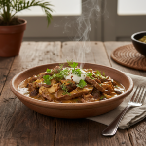 Estrogonofe de Carne: Champignon Fresco e Creme de Leite Gourmet