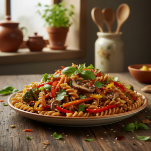 Receita de Macarrão Integral com Legumes Salteados e Shoyu: Sabor Leve e Saudável