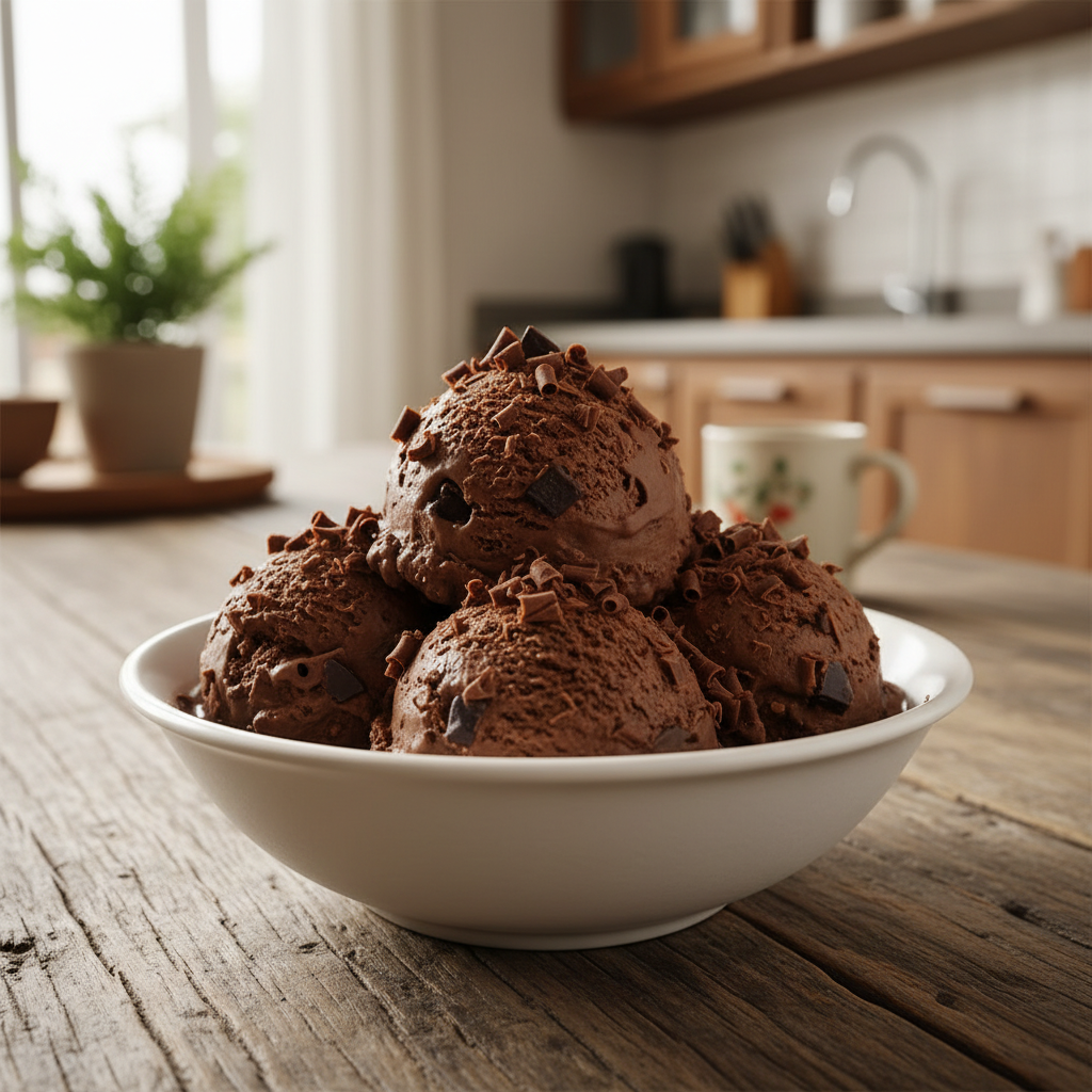 Sorvete de Chocolate Caseiro Rápido no Liquidificador para Crianças