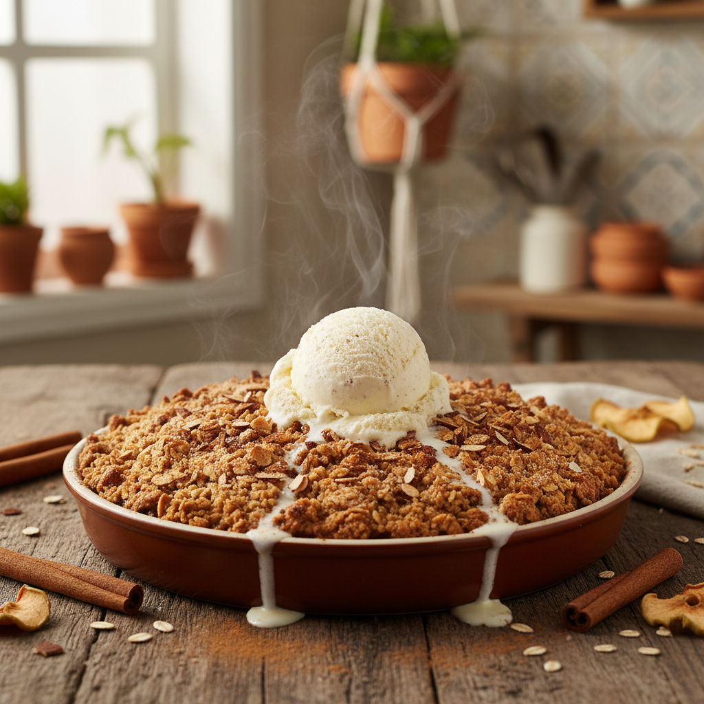 Torta de Maçã Crocante com Canela e Aveia: Uma Delícia Sem Glúten