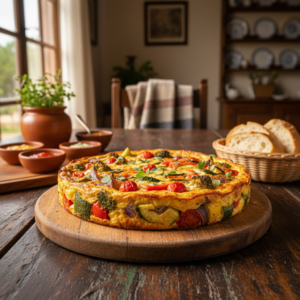 Torta Salgada Vegetariana Rápida Sem Massa: Jantar Light e Saboroso